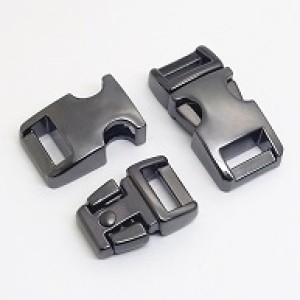 Schnalle Metall gunmetal black 3/8" (S)